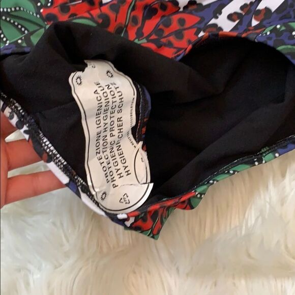 Tropical Forest Lace Up Waist One Piece Swimsuit M - Picture 10 of 13